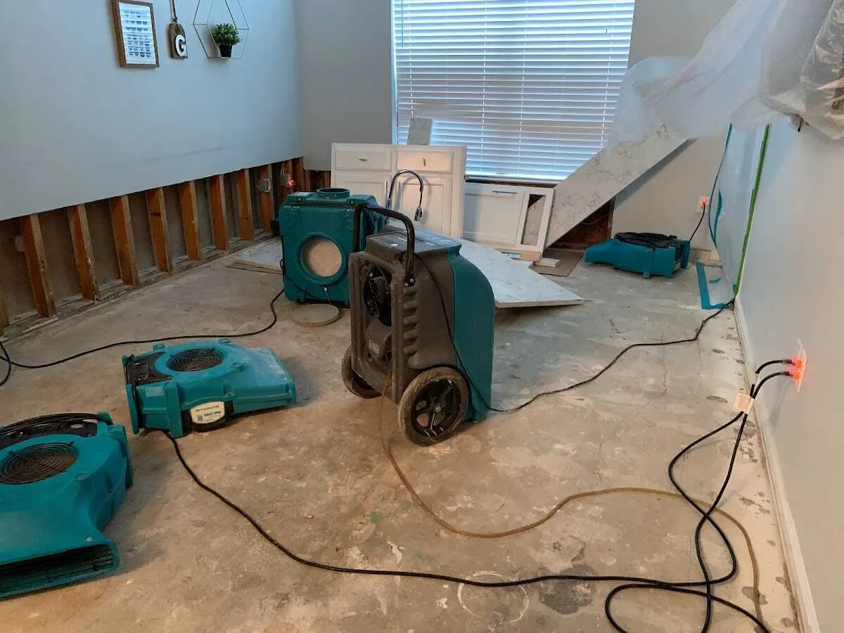 Dehumidifier in flood-cut room for Water Extraction & Removal in Imperial Beach